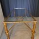 Table basse Hermes de G. Banci en métal doré