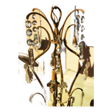 Lustre en fer forgé avec pâmpîlles
