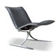 Armchair "Skater" by Jorgen Kastholm for KILL black leather 1st edition