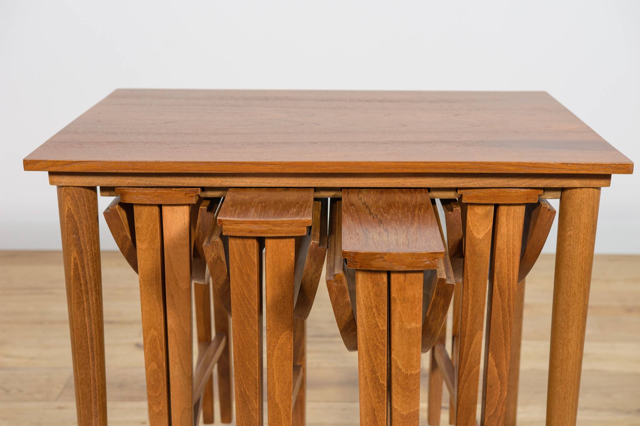 Mid-century Danish nesting tables by Poul Hundevad for Novy Domov, Czechoslovakia, 1960s, set of 5