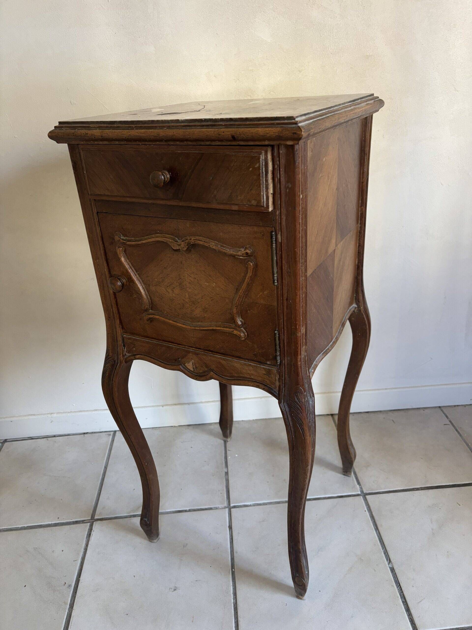 Classic marble bedside table
