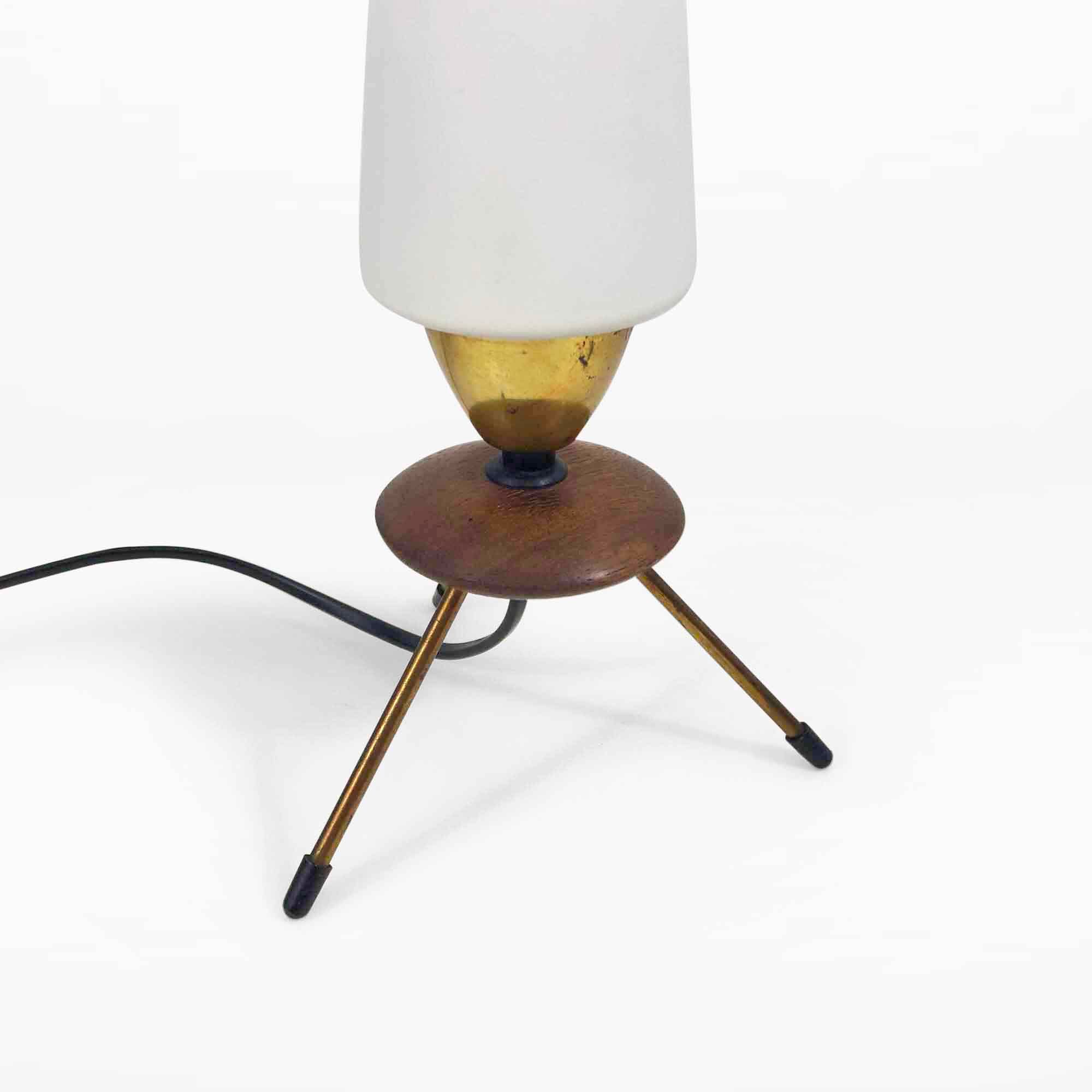 Opaline glass night light or table lamp, 1960s