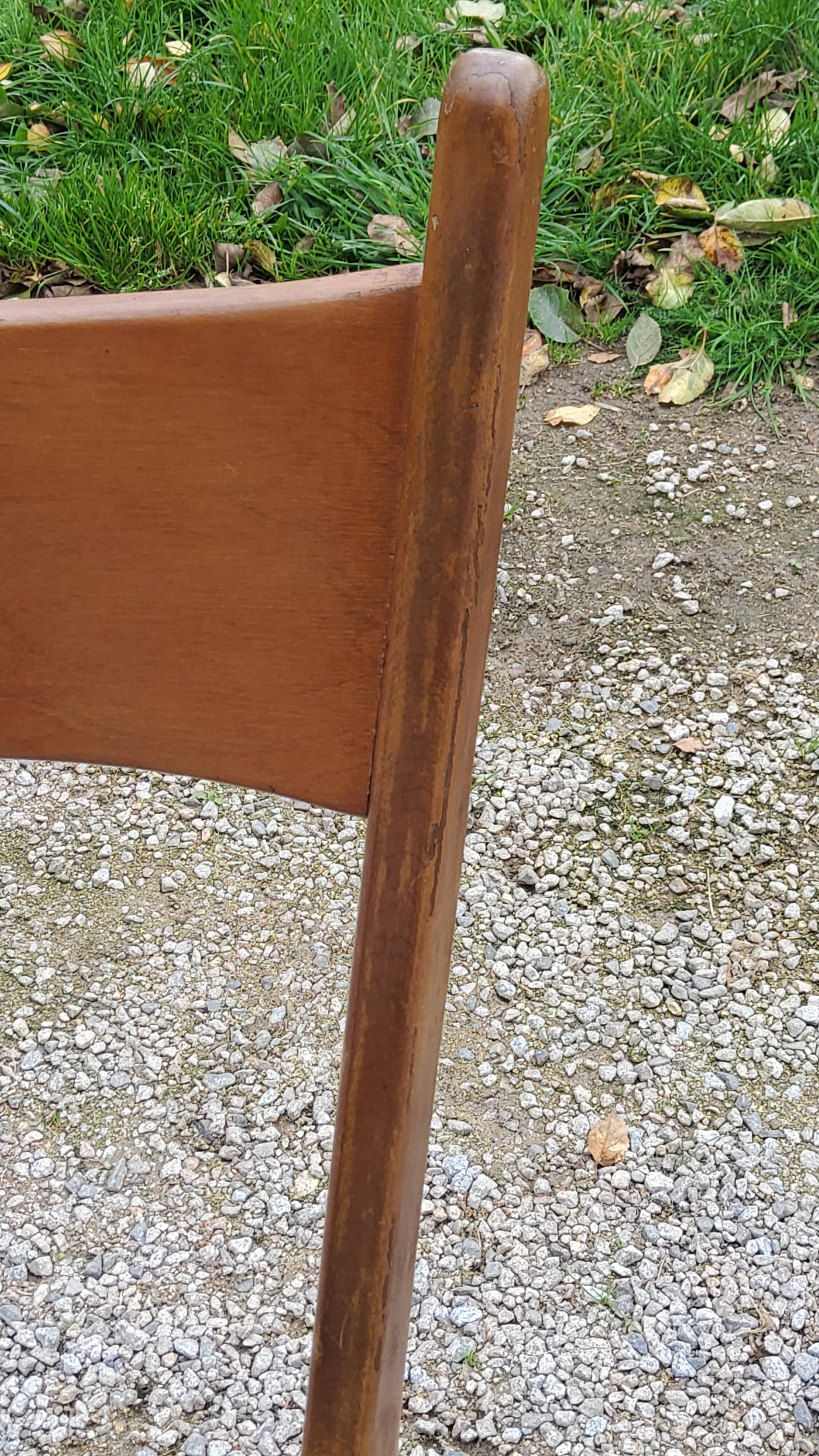 Pair of 50's Scandinavian style mahogany chairs