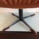 Foot rest ottoman vintage faux leather Brown years 70