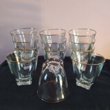 Series of 12 vintage wine glasses