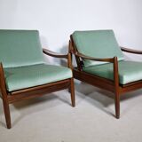 Mid-Century Design Teak Lounge Chairs from Denmark, Set of 2, 1960s
