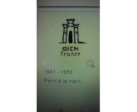 Set of 6 dessert Gien peonies plates