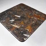 Petite table basse vintage fossilisée, années 1970