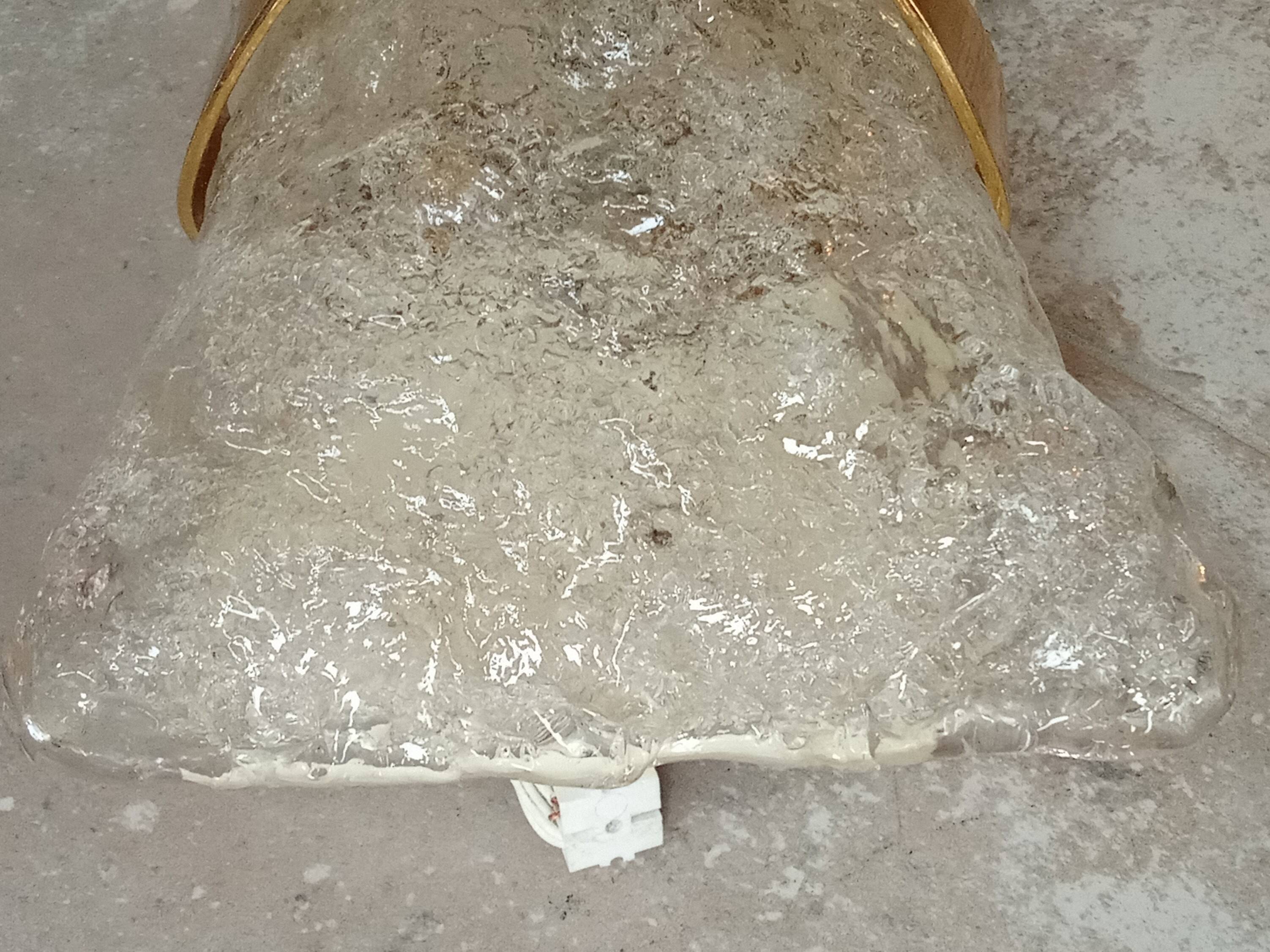 Antique large Murano glass wall light from the 1960s