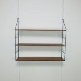 Etagère string, teck et métal, années 60