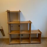 Vintage Mountain Pine Staircase Bookcase Circa 1980