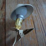 Mushroom lamp with cream white clip, 70s