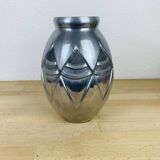 Aluminum art deco vase signed Laveur "Caudron Art"