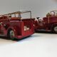 Collector toys duo of old miniature fire trucks 1930