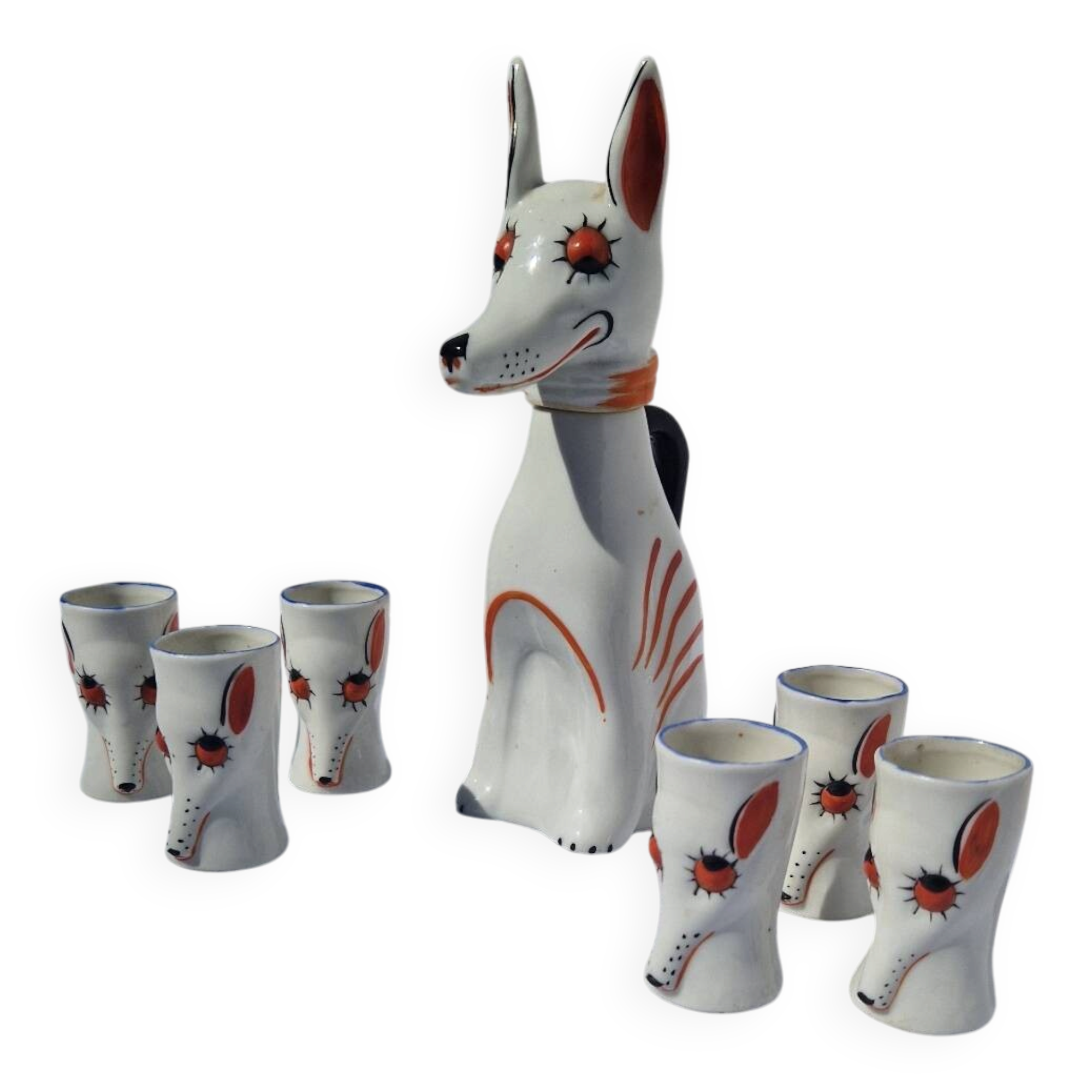 Service A Liqueur En Forme De Chien Style Robj