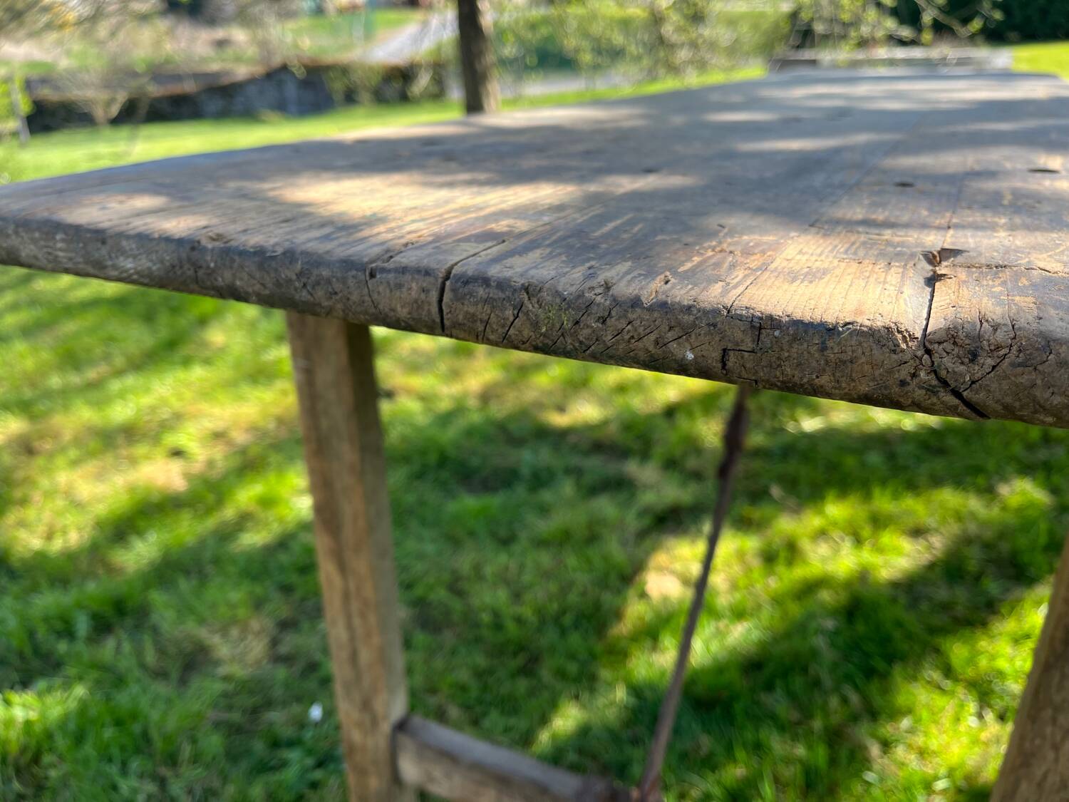 Antique wooden folding table