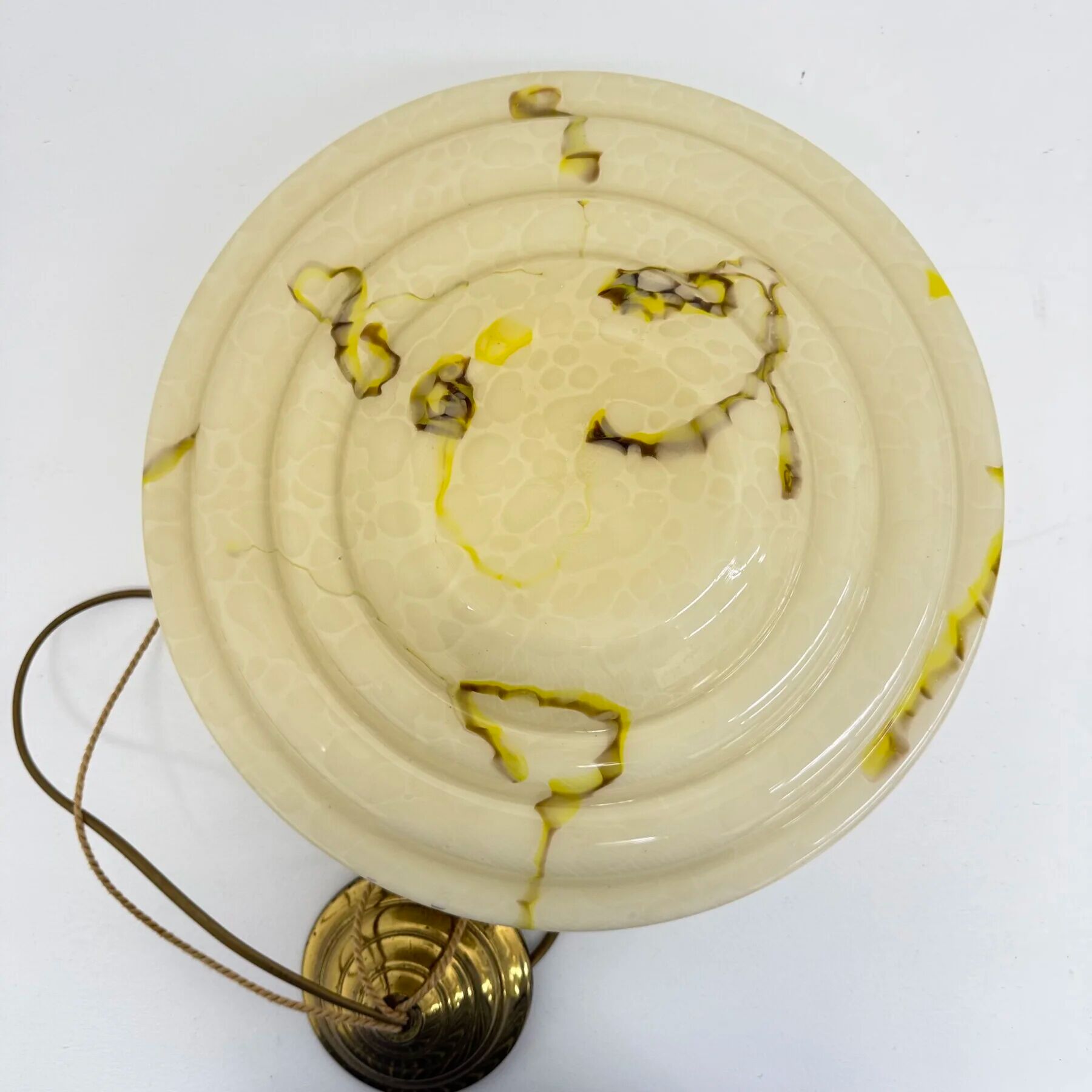 Art deco glass hanging lamp, 1950s