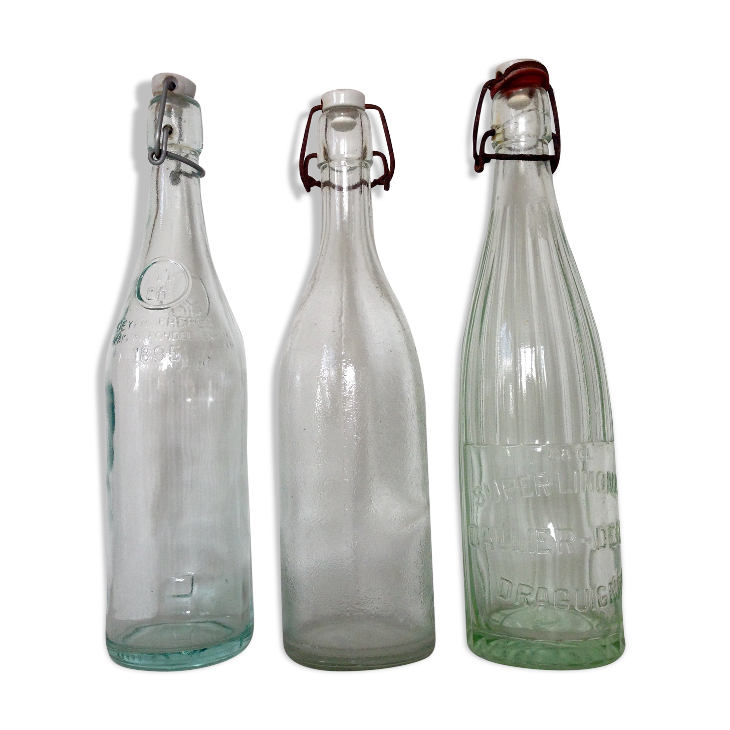 Bottles old porcelain cap