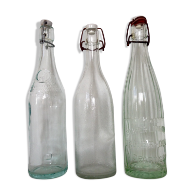 Bouteilles anciennes bouchon porcelaine