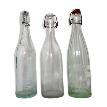 Bouteilles anciennes bouchon porcelaine