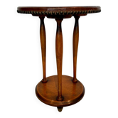 Vintage wooden side table from the 1950s – tripod – style c