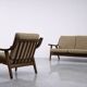 Vintage Mid-Century Modern 3-Seater Sofa & Armchair by Hans J. Wegner