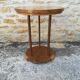 Walnut and copper pedestal table