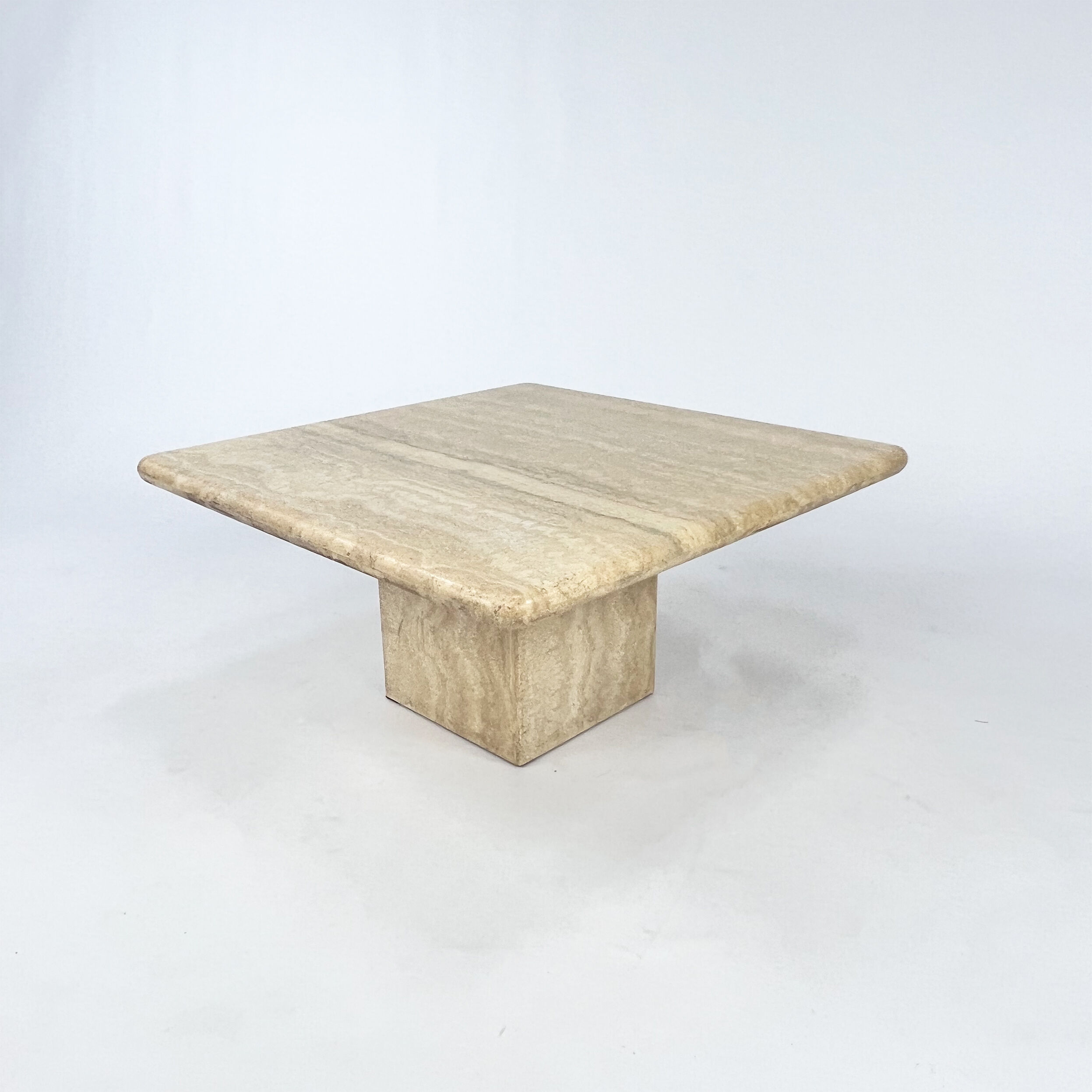 Vintage Italian Travertine Coffee Table, 1970s
