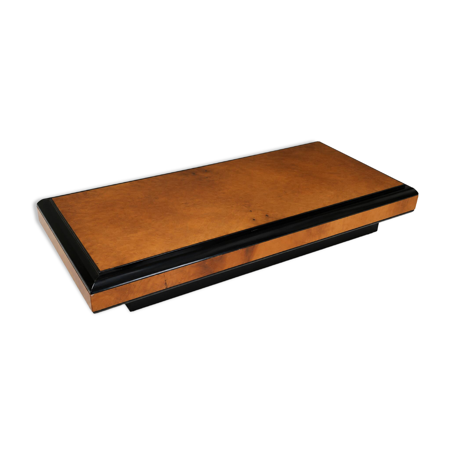 Grande table basse en loupe d’orme – Design contemporain