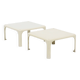 Lot de 2 tables empilables Demetrio 45 par Vico Magistretti pour Artemide 1960