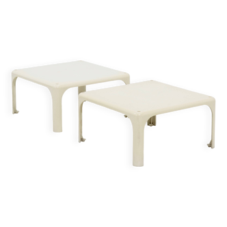 Lot de 2 tables empilables Demetrio 45 par Vico Magistretti pour Artemide 1960