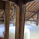 Antique rustic farmhouse table in solid oak, 19th century