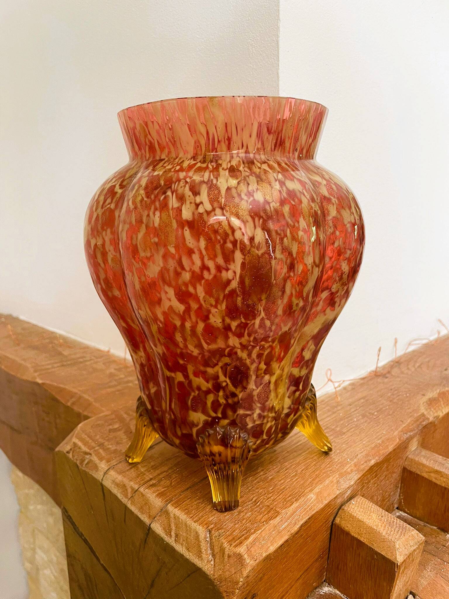 Large glass vase from Clichy