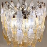 Mid-Century Murano Glass Chandelier "Polyhedr" by Carlo Scarpa for Venini, Italy, 1960s