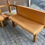 Corner bench and incorporated floor lamp guillerme et chambron
