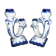 Pair of 2-pointed ceramic candlesticks from Portugal