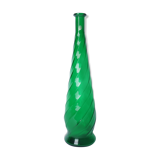 Glass vase in large twisted Green Italy