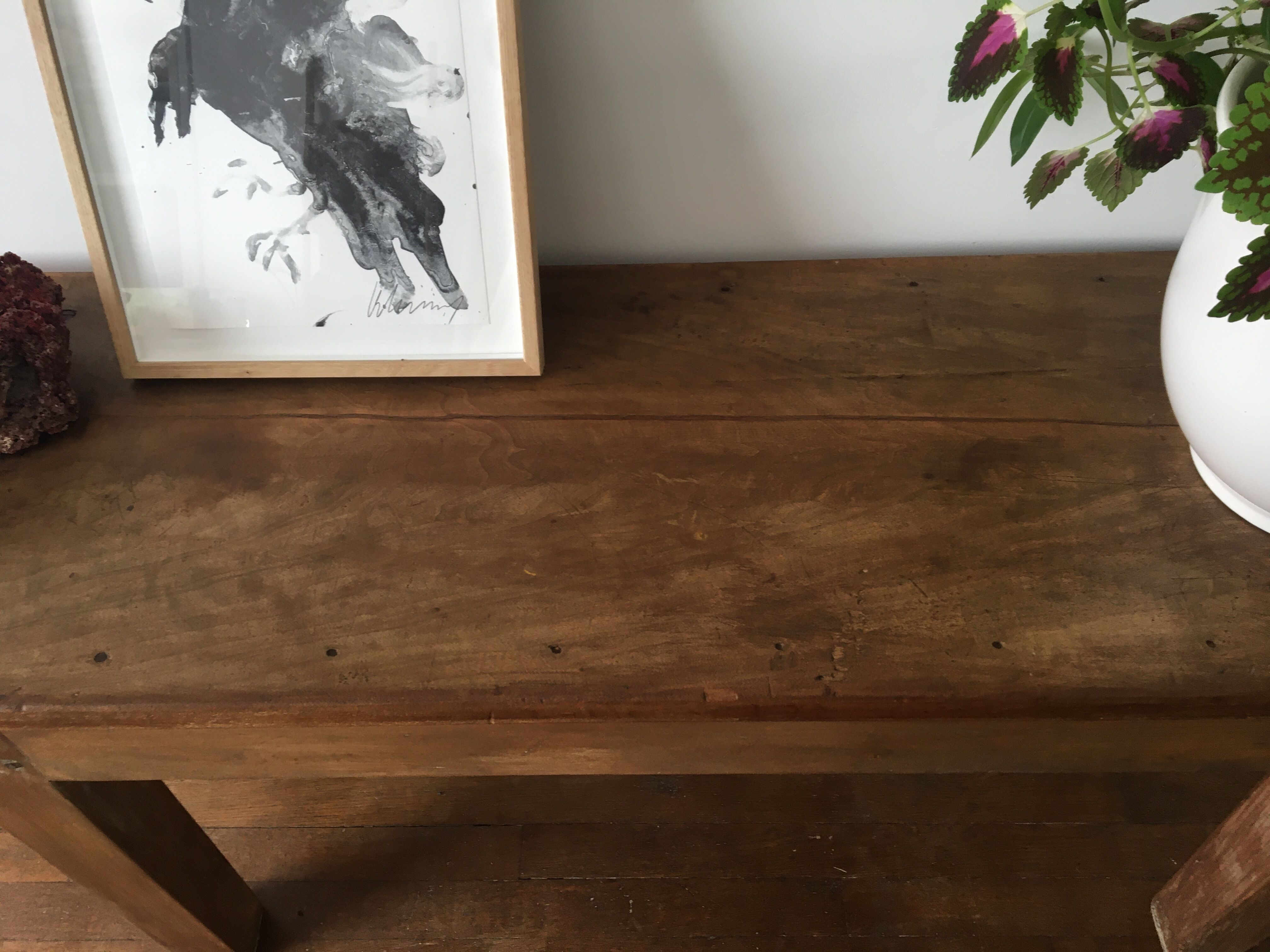 Old folk art console circa 1950