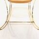 Vintage brass curved wooden rocking chair