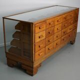 Antique British Oak Haberdashery Cabinet or Shop Counter, 1920/30s