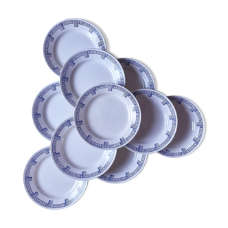10 assiettes plates gien modele lorris