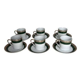 6 tasses en porcelaine