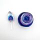 Murano Sommerso Perfume Bottle Signed with Polished Glass Faces 19cm