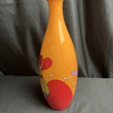 Vintage vase the Lady of Hearts hand-painted 20th century