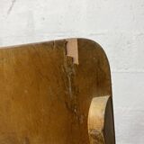 Pair of mismatched wooden folding chairs