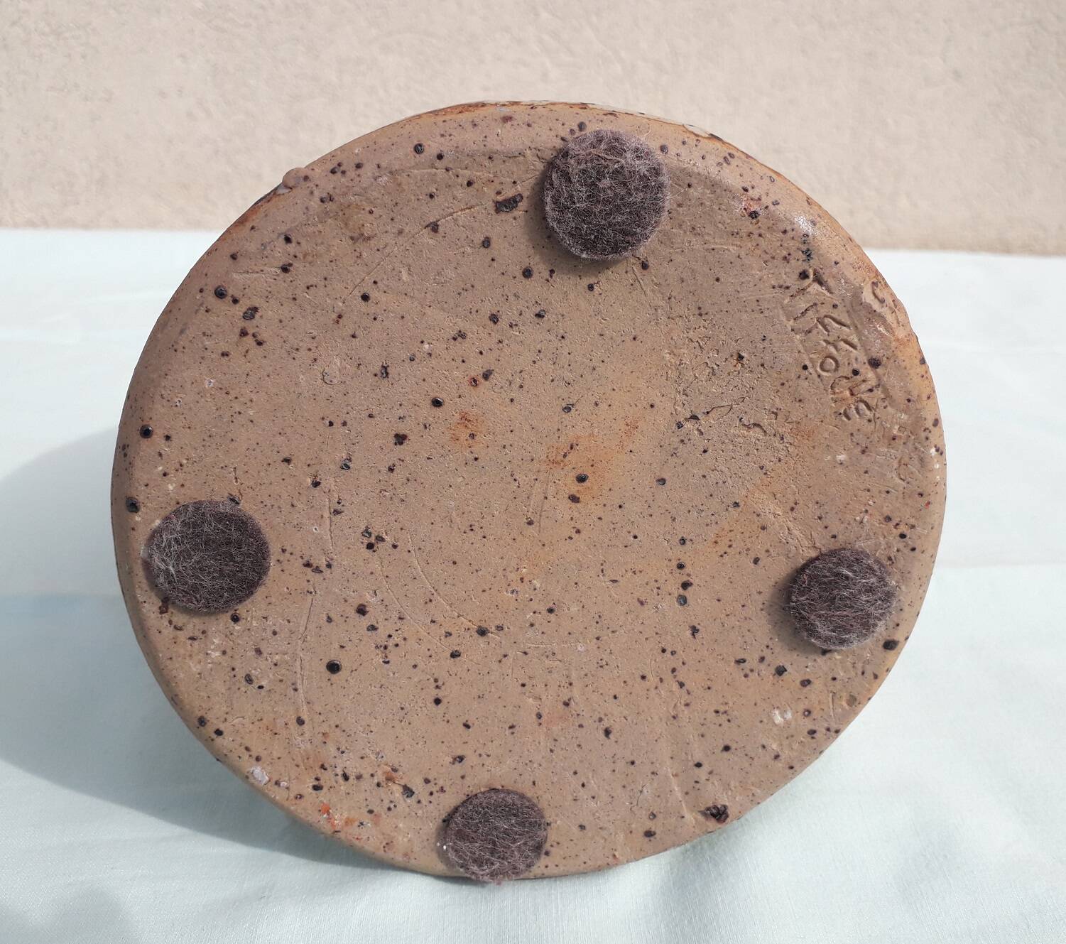 Pyrite stoneware pitcher by Tiffoche