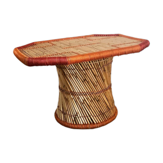 Table basse en rotin