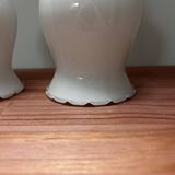 Pair of white opaline wall lights