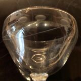 Set of six crystal cups