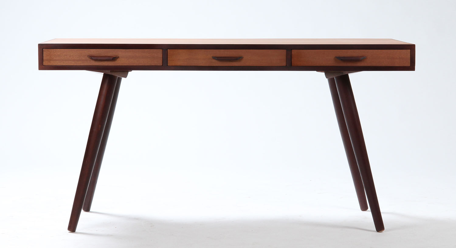 Teak minister's desk consisting of 3 drawers